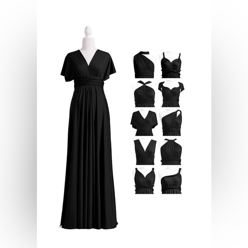 Convertible Black Maxi Dress - Versatile Wrap Style